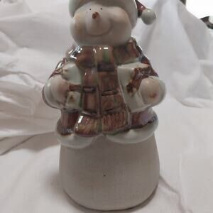 Vintage Ceramic Snowman Figurine